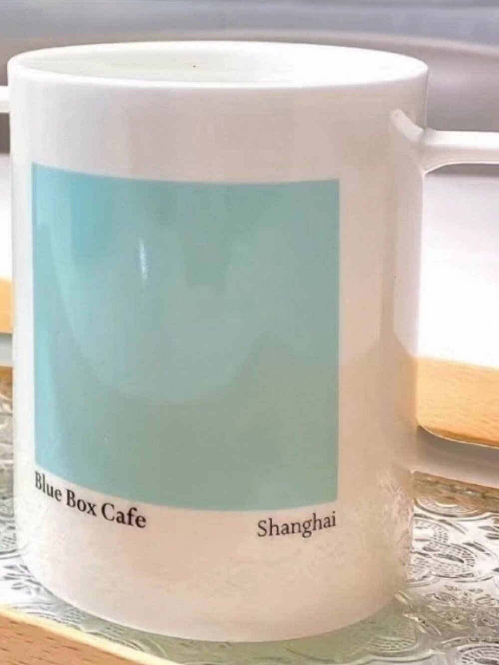 Tiffany & Co. Blue Box Cafe Shanghai Mug - Bone China Porcelain Cup Colorblock